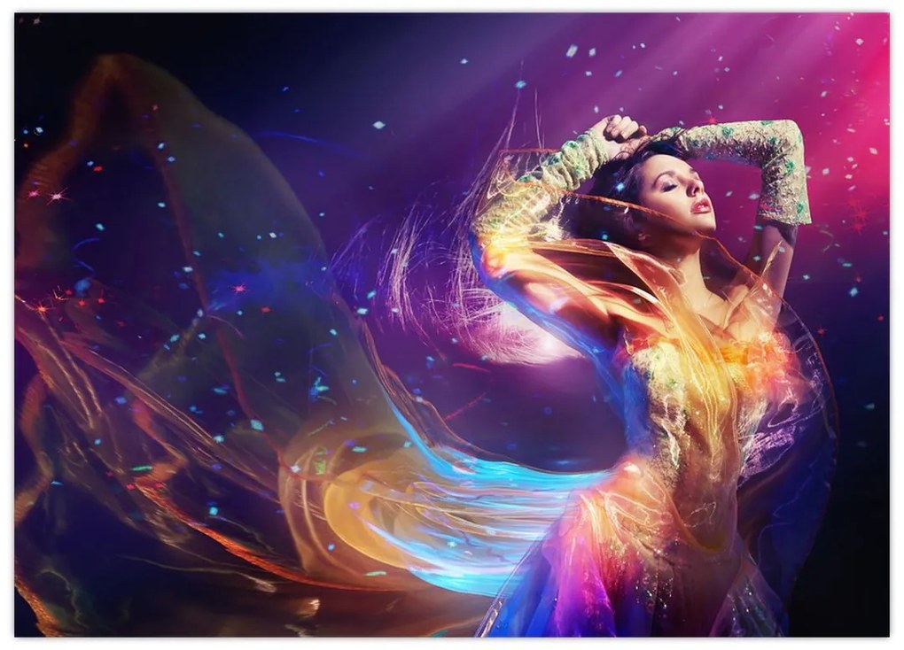 Obraz na szkle mistycznej kobiety (70x50 cm)