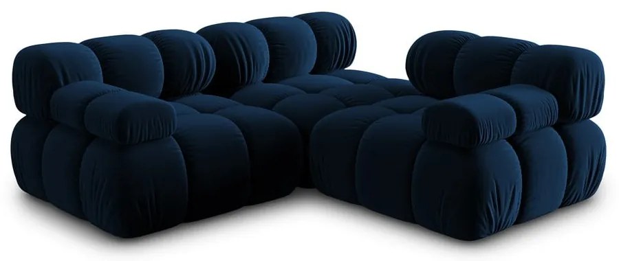 Niebieska aksamitna sofa 282 cm Bellis – Micadoni Home