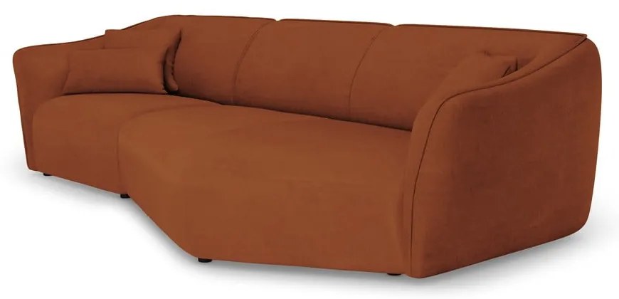 Ceglasty narożnik z materiału bouclé Tokyo – Cosmopolitan Design