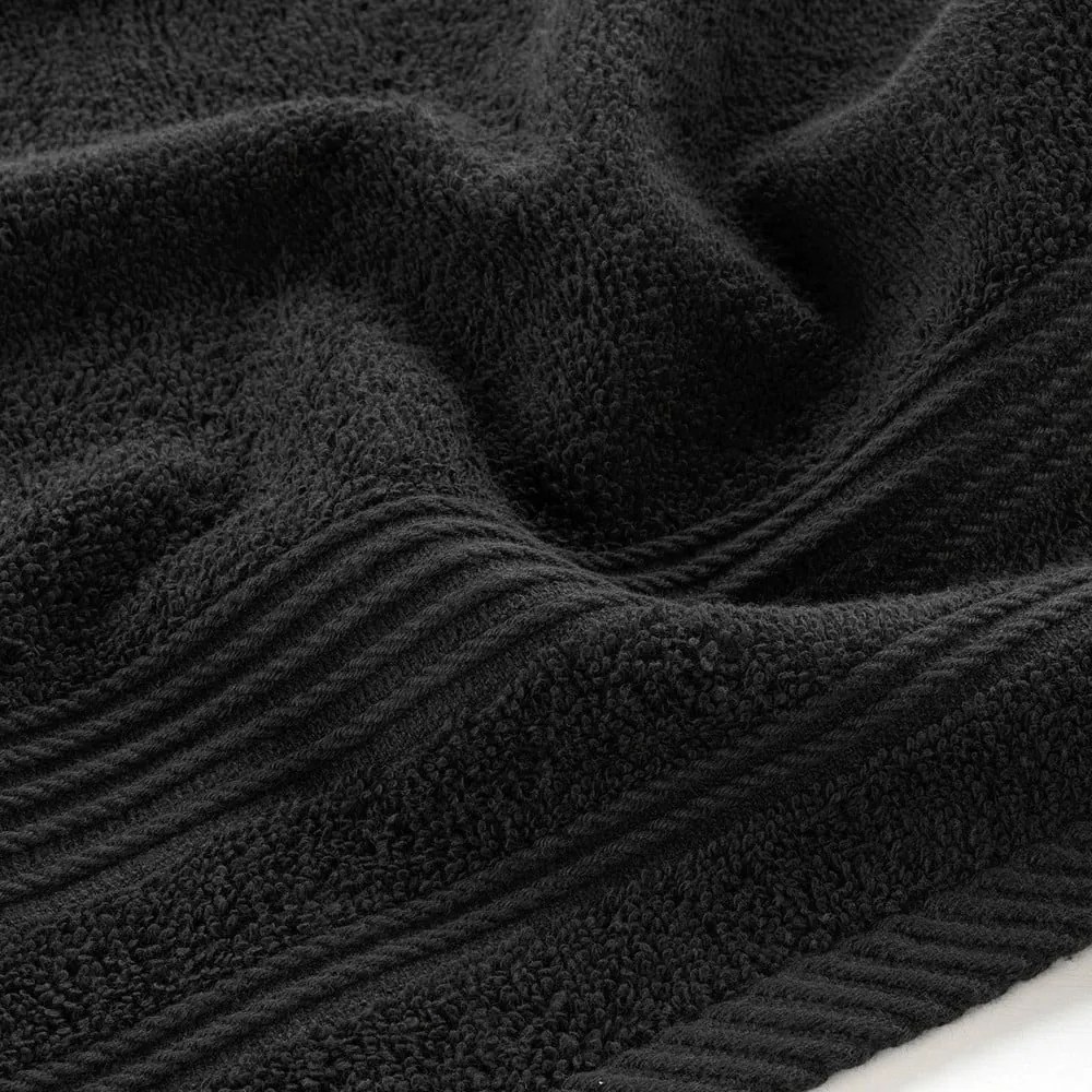 Czarny bawełniany ręcznik frotte 30x50 cm Tendresse – douceur d'intérieur