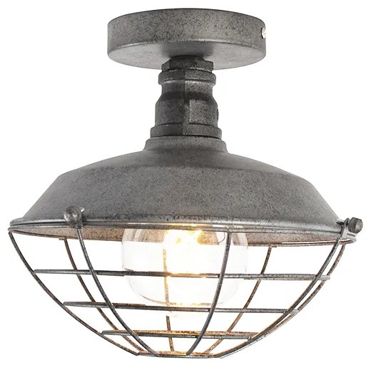 Industrialna lampa sufitowa antyczne srebro 25,5 cm - CoursePrzemysłowy Oswietlenie wewnetrzne