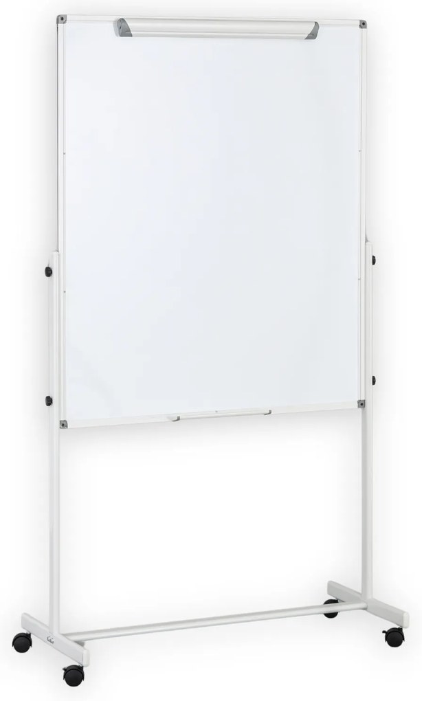 Mobiler Drehtisch, Flipchart, kombinierte Oberfläche, 1200 × 1000 mm