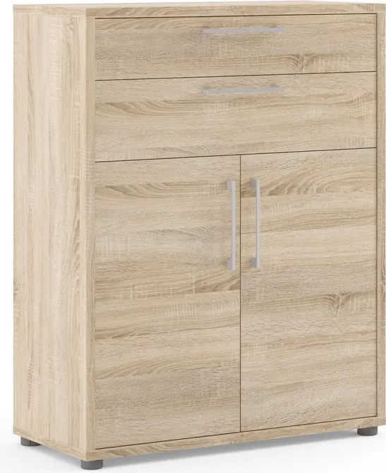 Regał do biura z drzwiami i szufladami Prima dąb sonoma