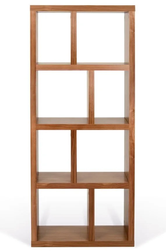Brązowy regał w dekorze orzecha 70x159 cm Berlin – TemaHome