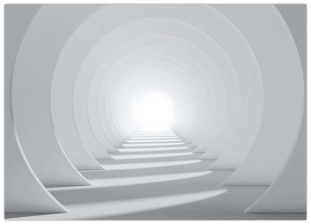 Obraz na szkle - tunel 3D (70x50 cm)