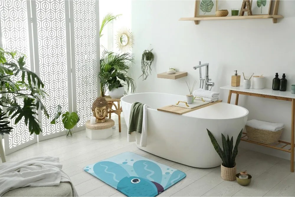 Dywanik łazienkowy Dywanik łazienkowy Niebieska Rybka