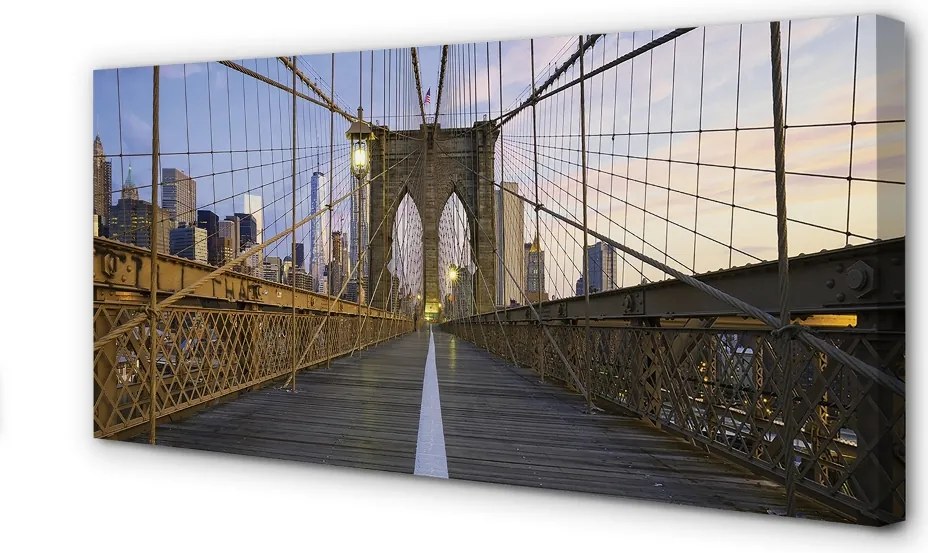 Obraz drukowany na płótnie Skyline o Zachodzie Słońca