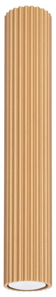 Plafon KARBON 40 złoty ryflowany SOLLUX  LIGHTING