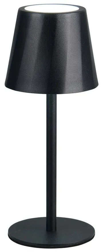 Lampa stołowa LED w kolorze matowej czerni z metalowym kloszem (wysokość 21 cm) Diaz – Trio