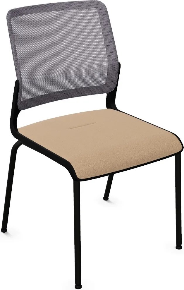 Krzesło konferencyjne na nogach Xilium Frame Chair 4L Mesh oparcie z siatki