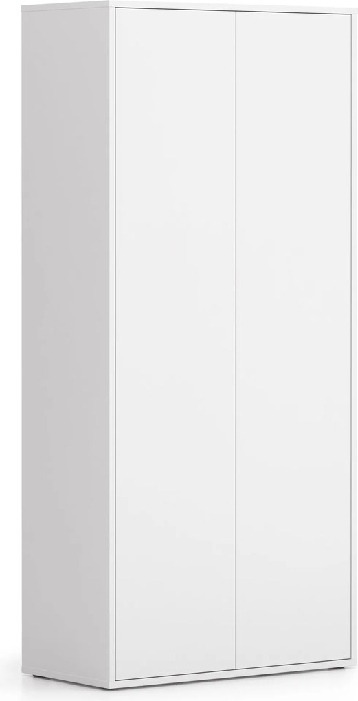 Szafa biurowa BLOCK, 2 drzwi, 800 × 400 × 1748 mm, biały