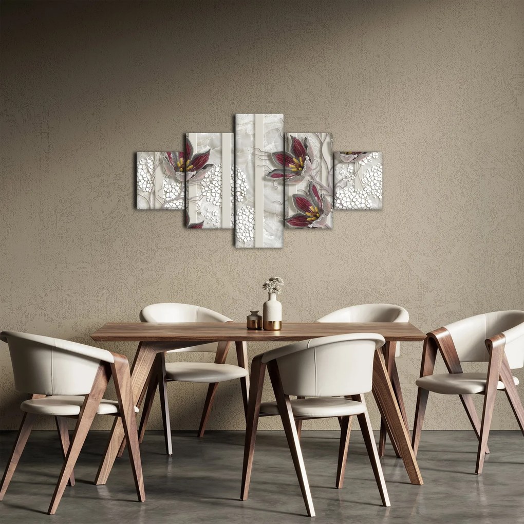 Obraz - Kwiaty dekoracyjne (125x70 cm)
