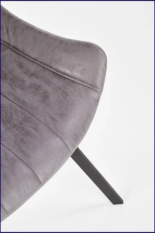 Popielate metalowe krzesło industrialne N5-B23