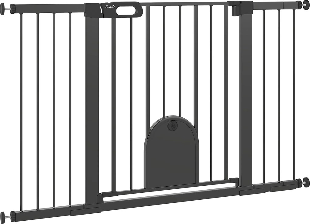 PawHut Bramka ochronna do drzwi Bramka zabezpieczająca na schody Bramka dla psów Osłona dla zwierząt Stal | Aosom PL