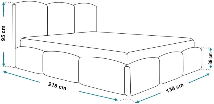 Nowoczesne łóżko welurowe z pojemnikiem 120x200 Z9-D25