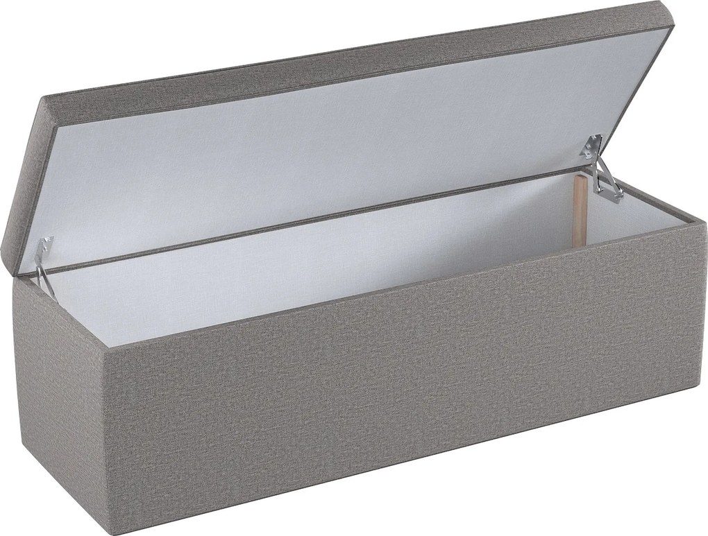 Skrzynia tapicerowana kolor szary tkanina strukturalna