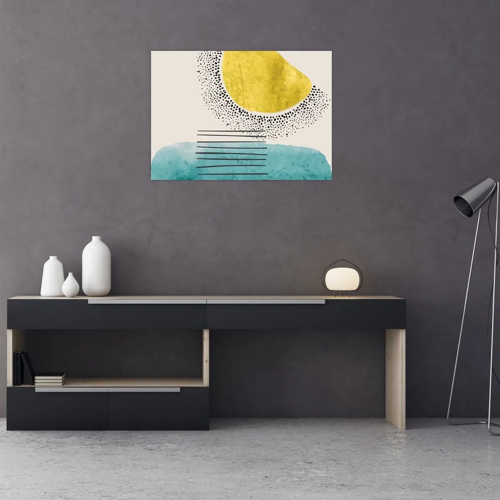 Obraz na szkle - Abstrakcyjny obraz plaży N⁰2 (70x50 cm)