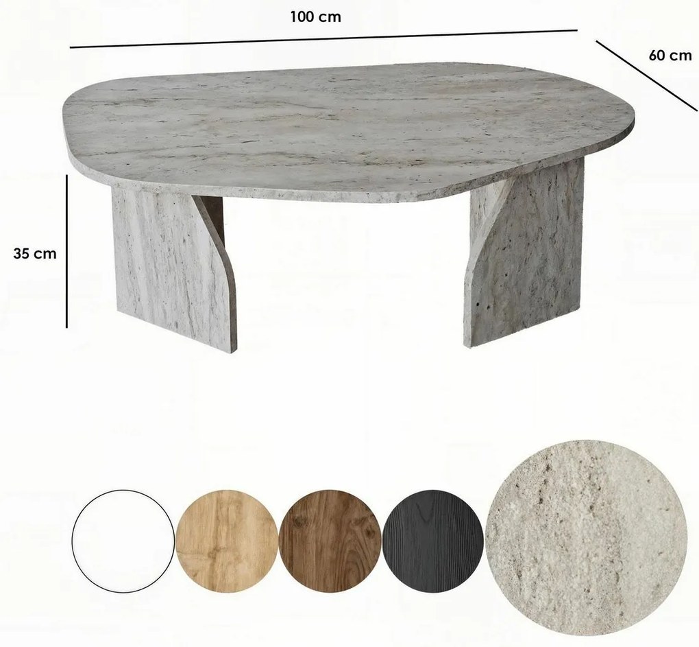 Stolik konferencyjny Rock Travertine