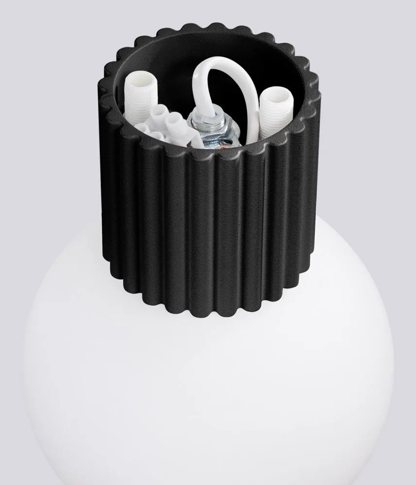 Czarny kinkiet ø 12 cm Orbital – Sollux