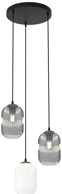 Nowoczesna lampa wisząca ze szklanymi kloszami - 12X D163 N3-D46