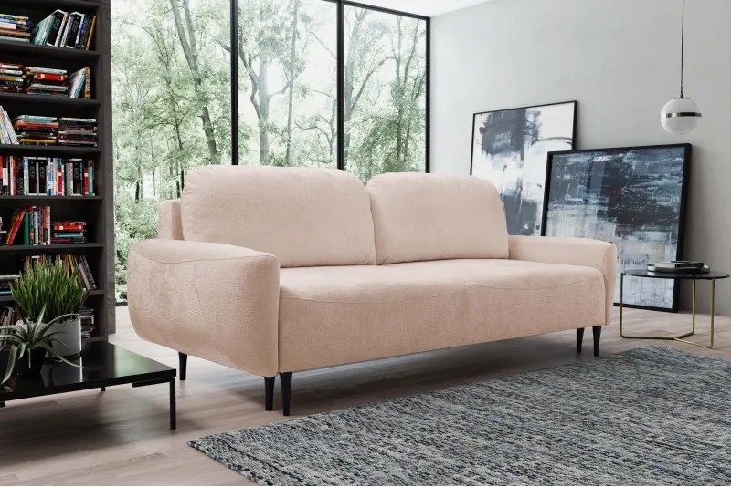 Sofa BOHO z funkcja spania i pojemnikiem PUDROWY RÓŻ PERFECT HARMONY 02