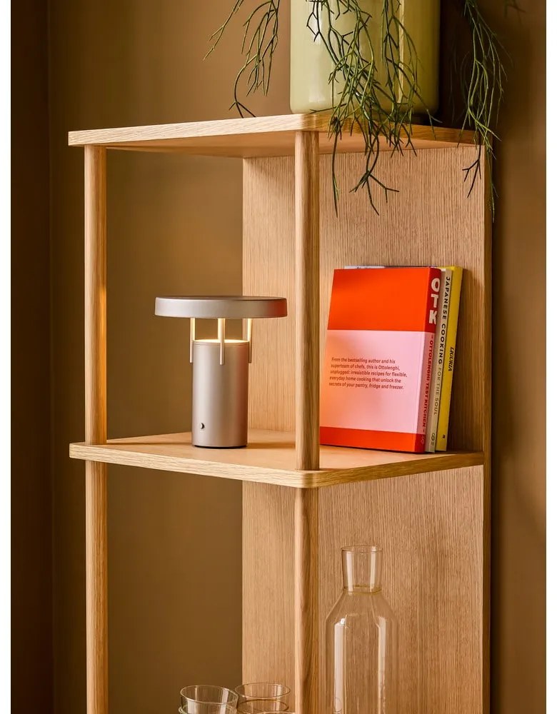 Jasnoszara lampa stołowa LED ze ściemniaczem (wysokość 20 cm) BringMe – Hübsch