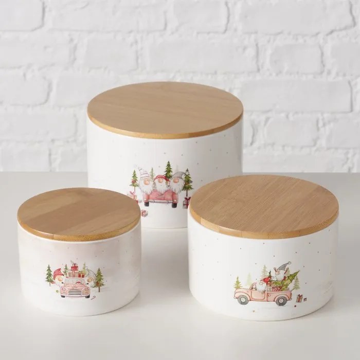 Zestaw pojemników ceramicznych do przechowywania CARRIE, Ø 11-16 cm