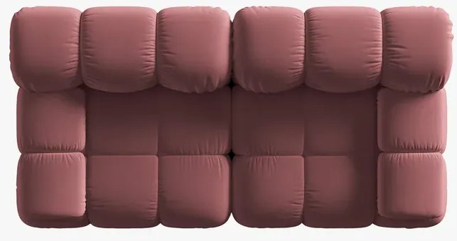 Sofa 2-osobowa modułowa róż velwet Bellis od Micadoni