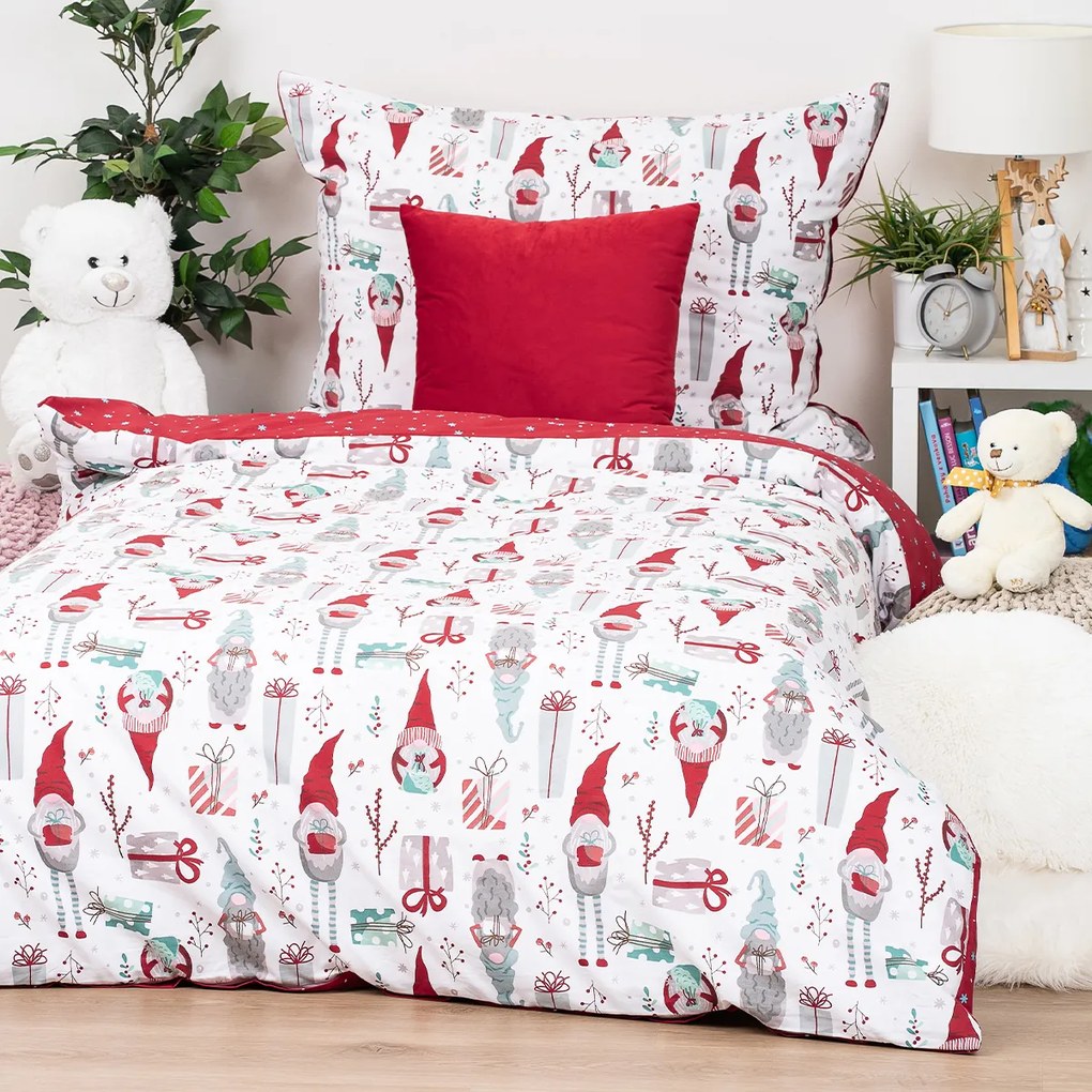 4Home Pościel bawełniana Christmas Elf, 140 x 200 cm, 70 x 90 cm