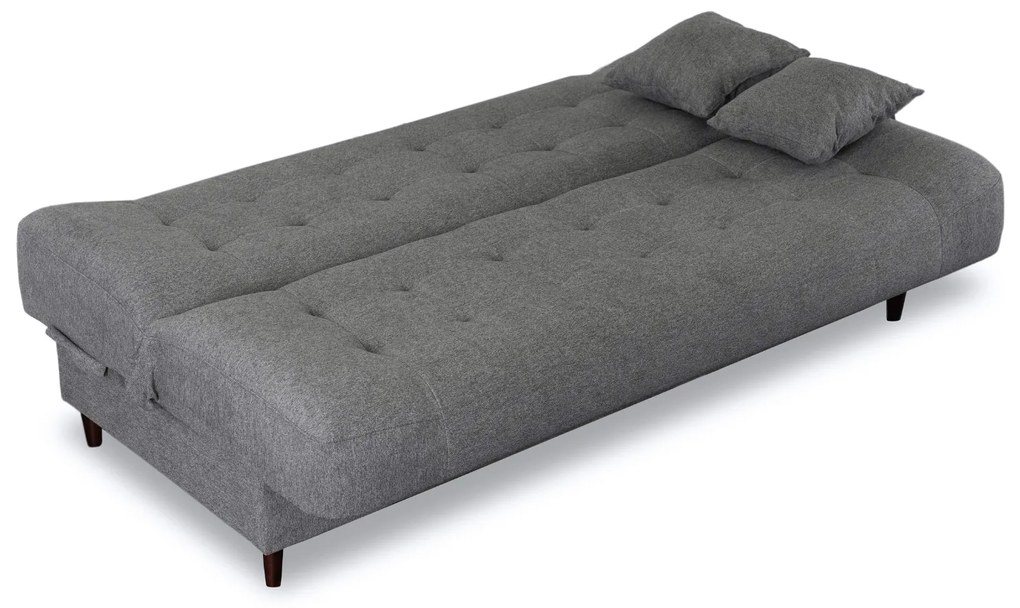 Sofa z Funkcją Spania NEPAL Wersalka Rozkładana Dwuosobowa Szara Nowoczesna do Salonu
