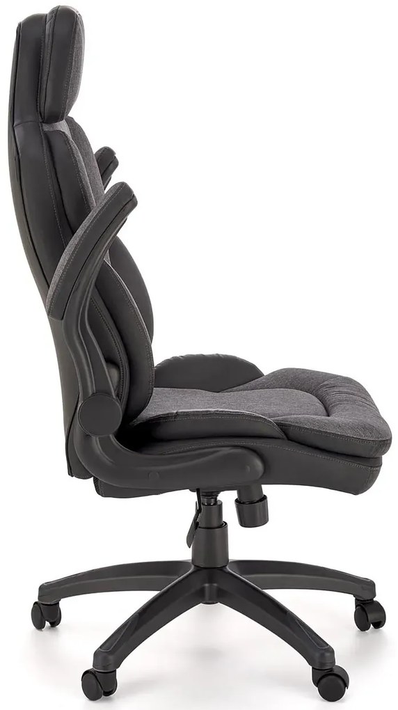Popielato Biurowy Czarny Fotel Obrotowy C9-M40