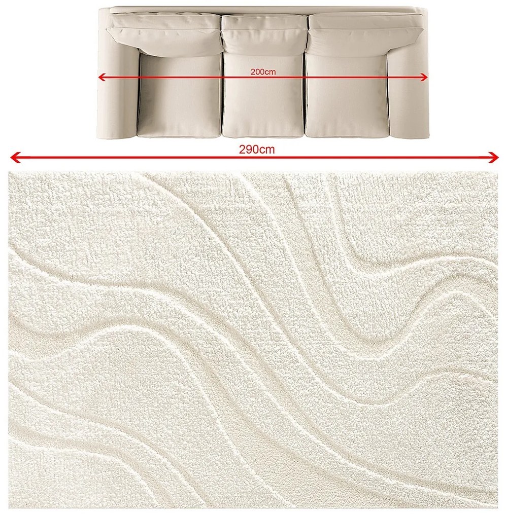 Dywan Wave ivory 200x290 cm