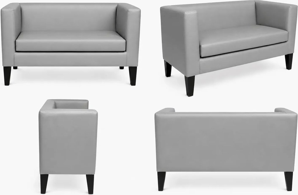 Sofa Monaco : Kolor nogi - Venge, Kolor tkaniny - EKO-SKÓRA - 22D, Typ tkaniny - Eko-skóra , Wysokość nogi - 20 cm
