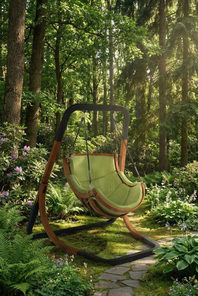 Zielony fotel wiszący huśtawka G4-H83