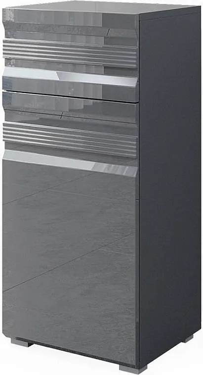Szafka Midi antracyt wysoki połysk 36.4x31x79 fredd