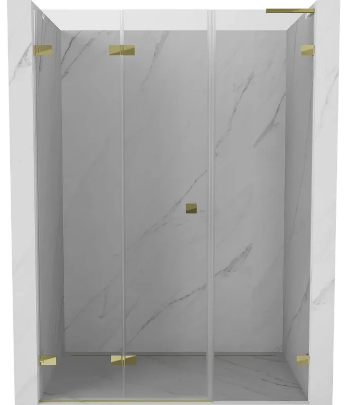 Mexen Lunar-F L drzwi prysznicowe składane lewe 110 cm, transparent, złote - 836SL-110-050-50-00-L