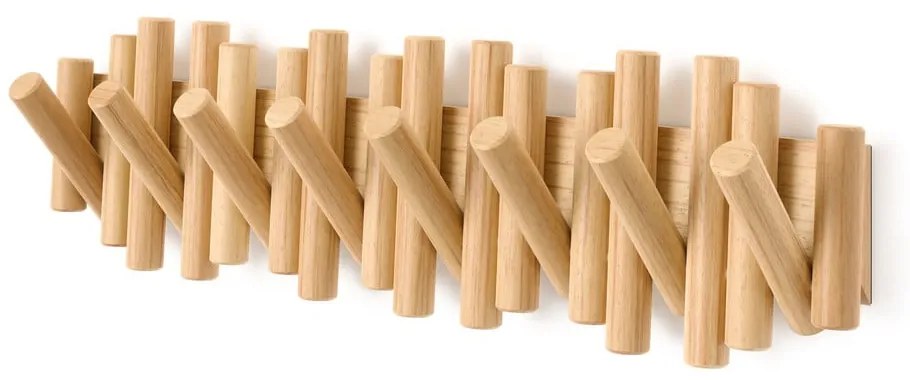 Wieszak ścienny z litego drewna sosnowego w naturalnym kolorze 61 cm Picket – Umbra