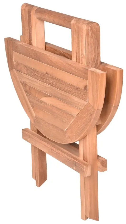 Okrągły stolik ogrodowy z litego drewna tekowego ø 50 cm Mitan – Garden Pleasure