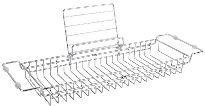 Półka na wannę CADDY, metalowa, 18 x 20 x 61 cm