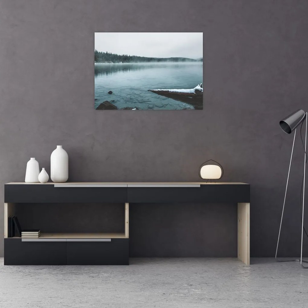 Obraz - lodowe nordyckie jezioro (70x50 cm)