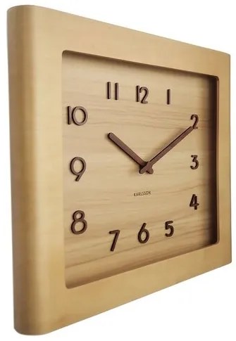 Karlsson 5959WD designerski zegar ścienny 29 x 33 cm, brązowy