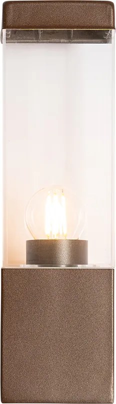 Nowoczesna lampa ścienna zewnętrzna rdzawo-brązowa IP44 - Malios