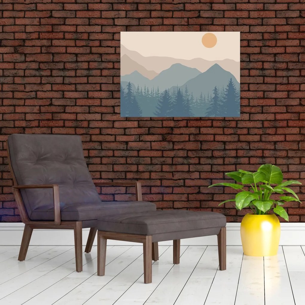 Obraz - Góry Turkusowe N⁰1 (70x50 cm)