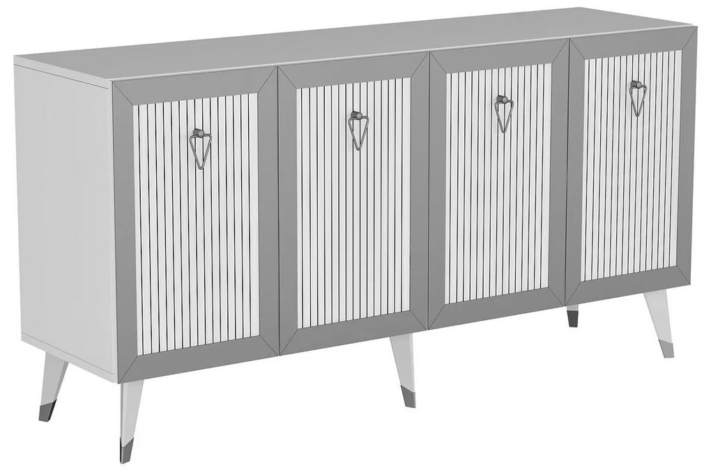 Szafka Bare White and Silver