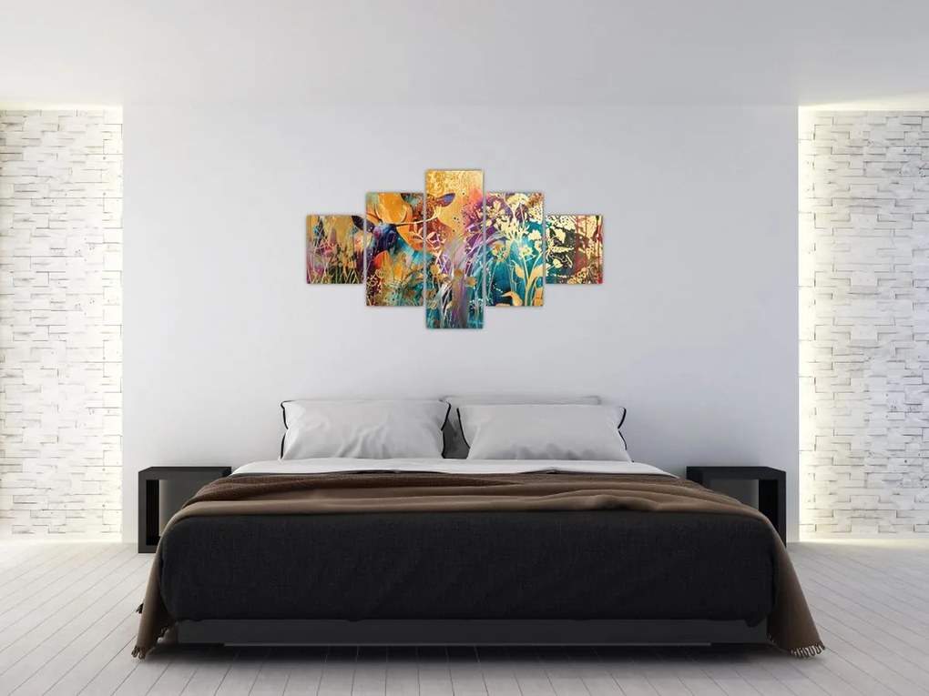 Obraz - Abstrakcyjny obraz natury (125x70 cm)