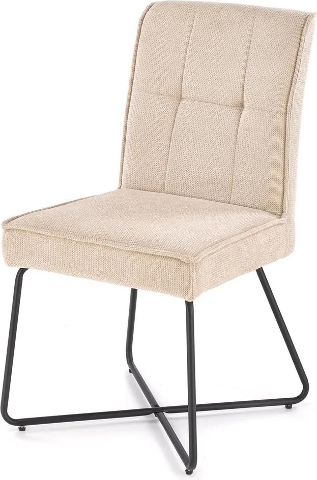 Eleganckie krzesło na metalowym stelażu K534 Halmar