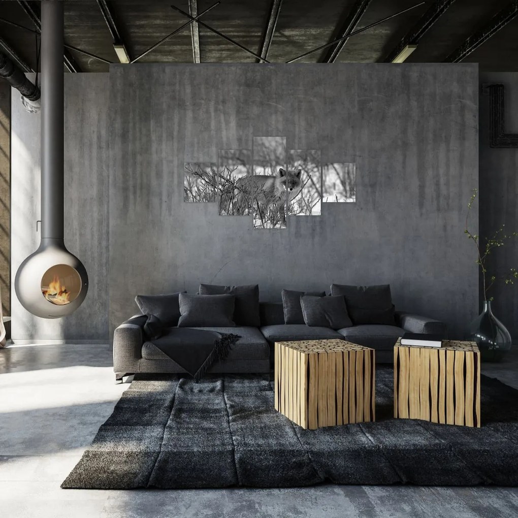 Obraz - Lis w zimie (125x70 cm)