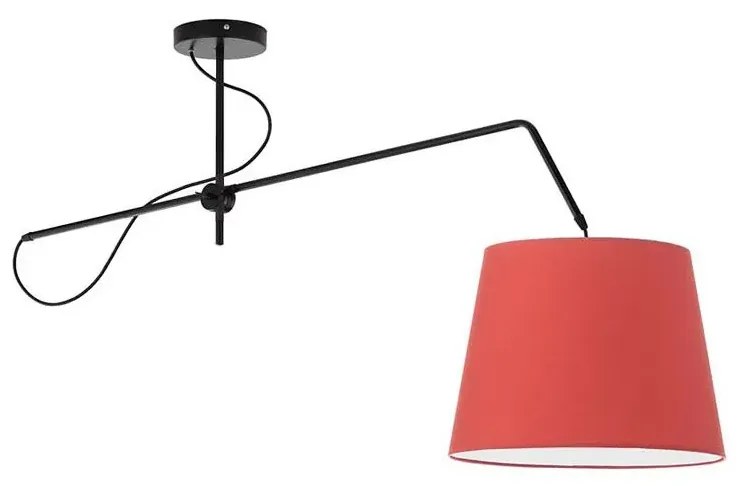 Ruchoma lampa wisząca z abażurem EX240-Oviedex Redgun 4X