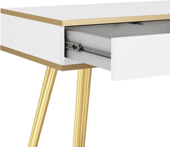ORIANA Toaletka T 102 biała | nogi złote