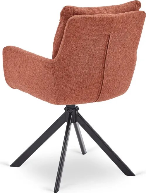 Krzesło Tapicerowane Obrotowe do Salonu PAUL Rude Nowoczesne